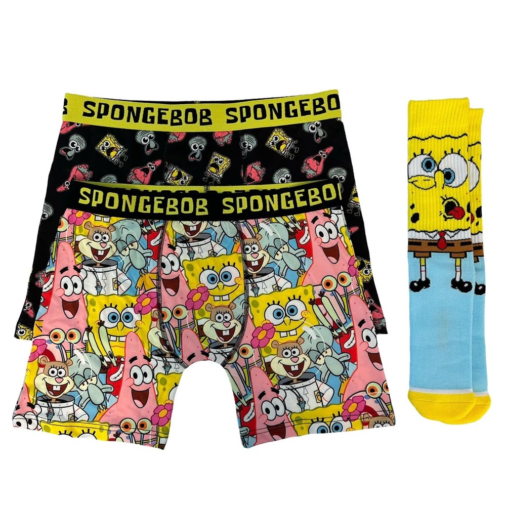 SpongeBob SquarePants Yellow Boxer Briefs and Socks Set